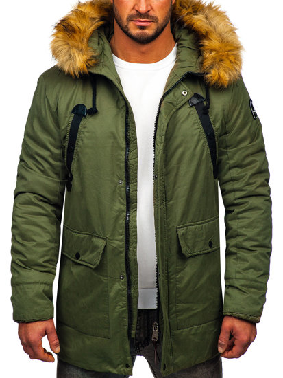 Men's Winter Parka Jacket Green Bolf 1791