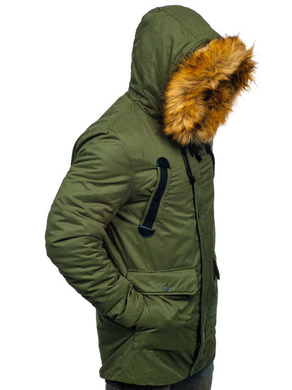 Men's Winter Parka Jacket Green Bolf 1791