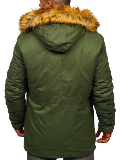 Men's Winter Parka Jacket Green Bolf 1791