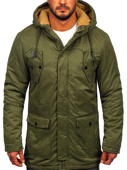 Men's Winter Parka Jacket Green Bolf 1794