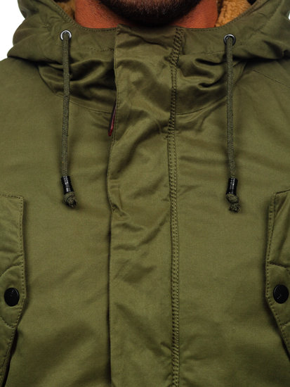 Men's Winter Parka Jacket Green Bolf 1794