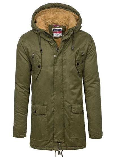 Men's Winter Parka Jacket Green Bolf 1794