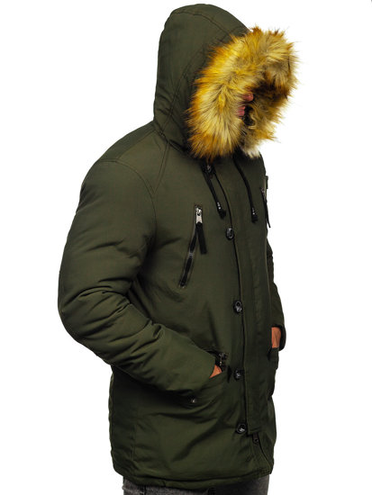 Men's Winter Parka Jacket Green Bolf 1795 