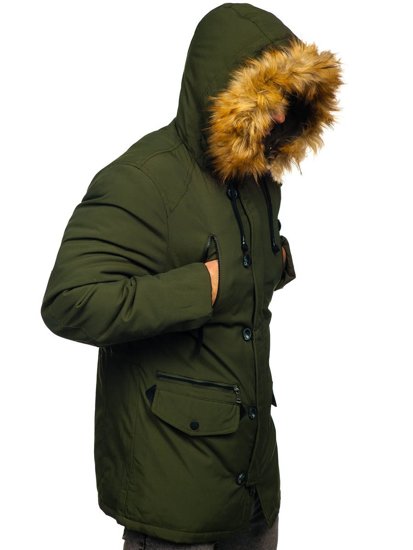 Men's Winter Parka Jacket Green Bolf 1795 