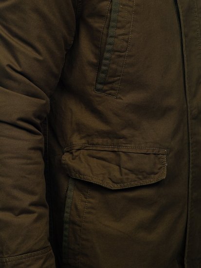 Men's Winter Parka Jacket Green Bolf 5284