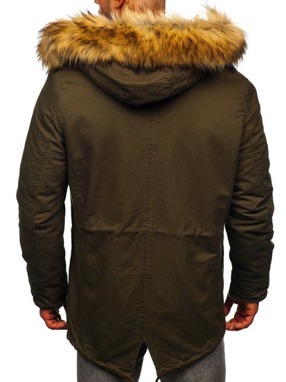 Men's Winter Parka Jacket Green Bolf 5284