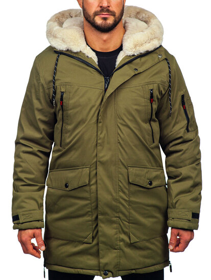 Men's Winter Parka Jacket Khaki Bolf 5M3123