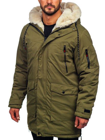 Men's Winter Parka Jacket Khaki Bolf 5M3123