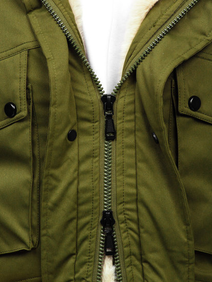 Men's Winter Parka Jacket Khaki Bolf M115