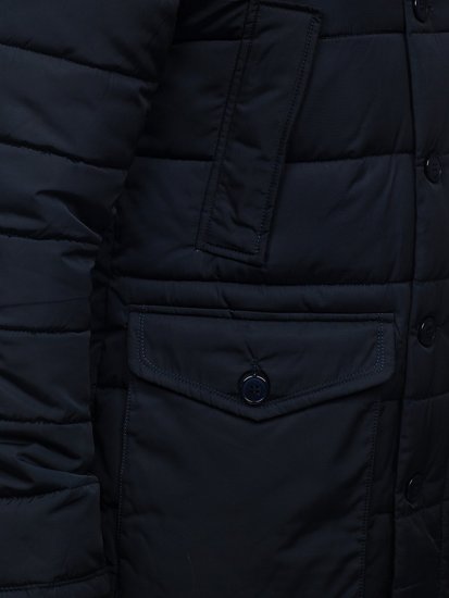 Men's Winter Parka Jacket Navy Blue Bolf JK361