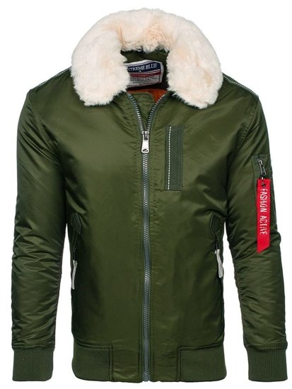 Men's Winter Pilot Jacket Green Bolf 1787