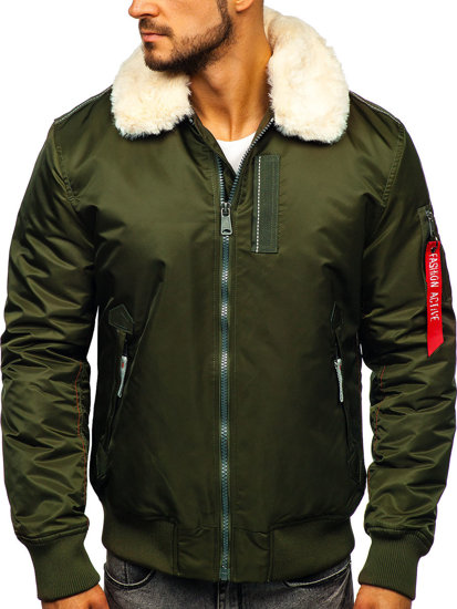 Men's Winter Pilot Jacket Green Bolf 1787