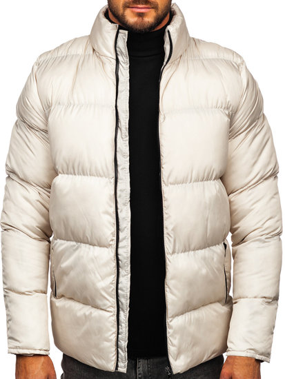 Men's Winter Quilted Jacket Beige Bolf 0025