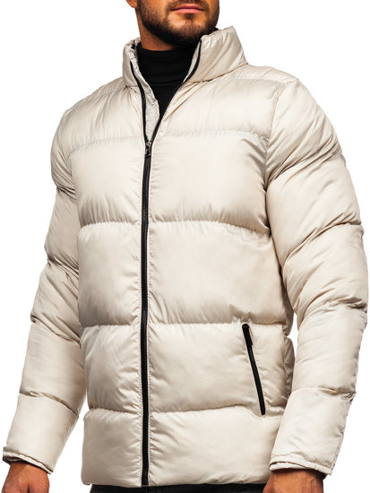 Men's Winter Quilted Jacket Beige Bolf 0025