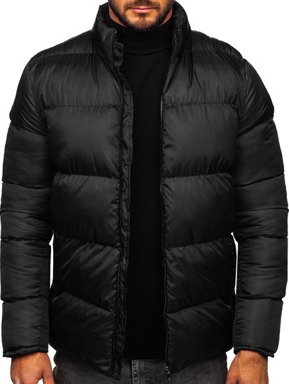 Men's Winter Quilted Jacket Black Bolf 0025