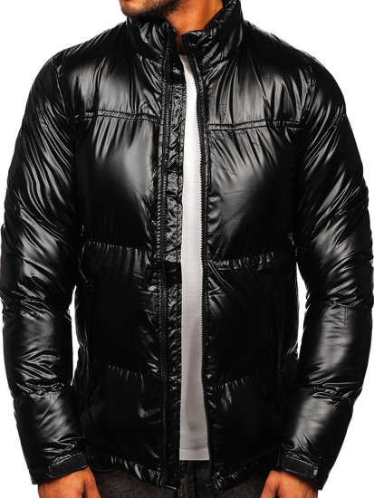 Men's Winter Quilted Jacket Black Bolf 1188