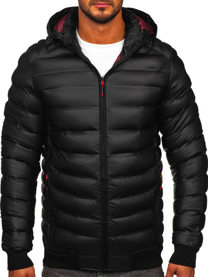 Men's Winter Quilted Jacket Black Bolf 22M325