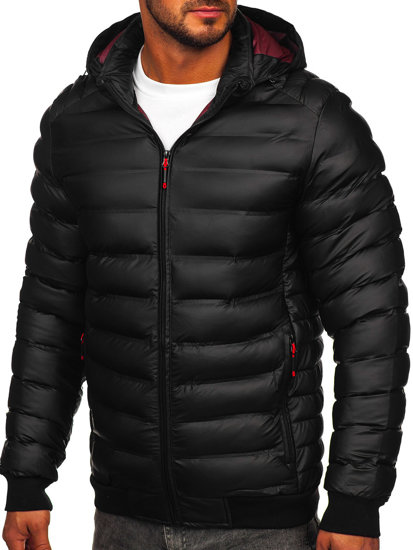 Men's Winter Quilted Jacket Black Bolf 22M325