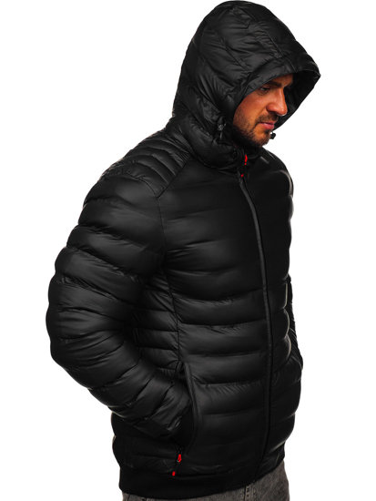 Men's Winter Quilted Jacket Black Bolf 22M325