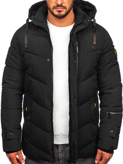 Men's Winter Quilted Jacket Black Bolf 22M55