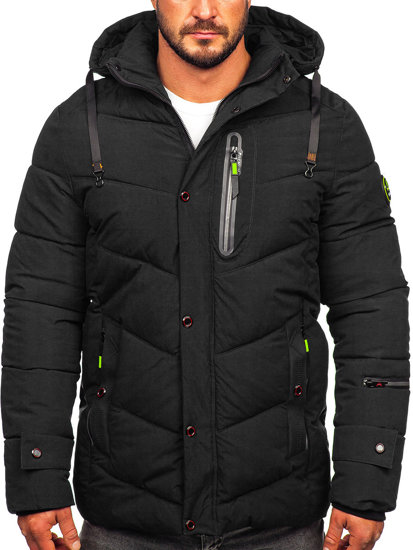 Men's Winter Quilted Jacket Black Bolf 22M55