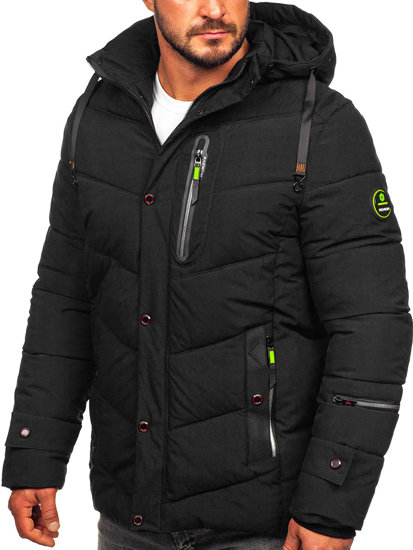 Men's Winter Quilted Jacket Black Bolf 22M55