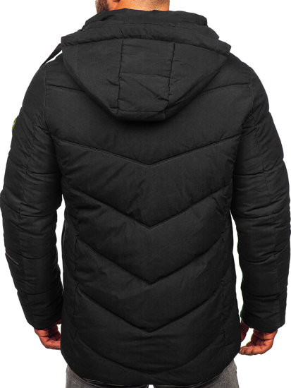 Men's Winter Quilted Jacket Black Bolf 22M55