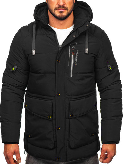 Men's Winter Quilted Jacket Black Bolf 22M60