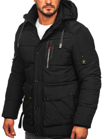 Men's Winter Quilted Jacket Black Bolf 22M60