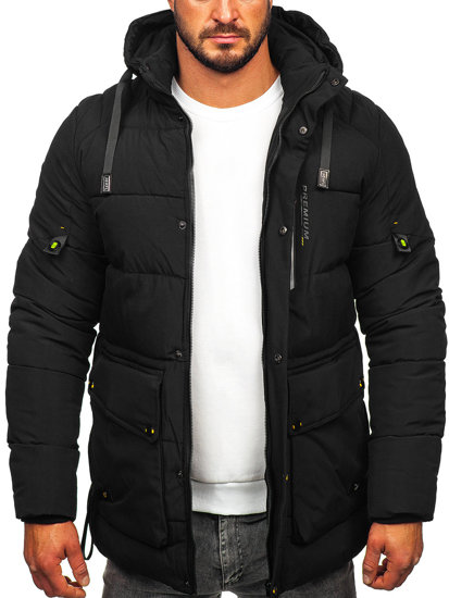 Men's Winter Quilted Jacket Black Bolf 22M60