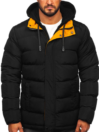 Men's Winter Quilted Jacket Black Bolf 7145