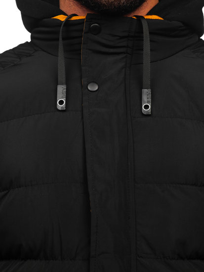 Men's Winter Quilted Jacket Black Bolf 7145