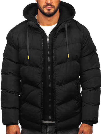 Men's Winter Quilted Jacket Black Bolf 7325