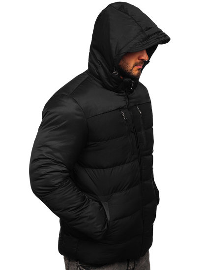 Men's Winter Quilted Jacket Black Bolf AB103