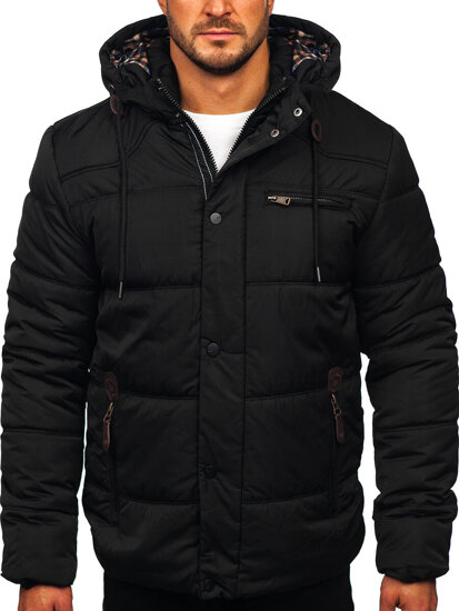 Men's Winter Quilted Jacket Black Bolf EX2123