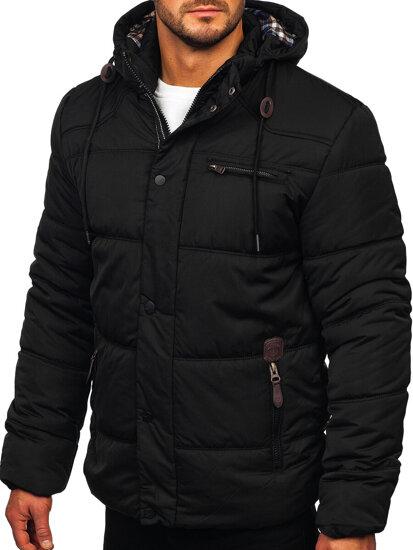 Men's Winter Quilted Jacket Black Bolf EX2123