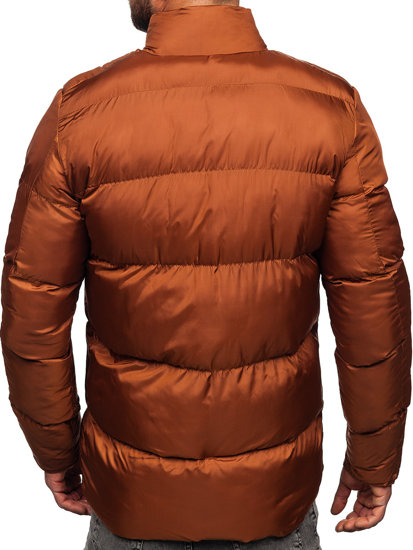 Men's Winter Quilted Jacket Brown Bolf 0025