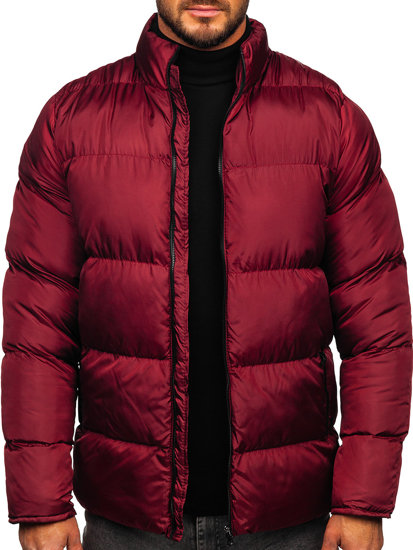 Men's Winter Quilted Jacket Claret Bolf 0025