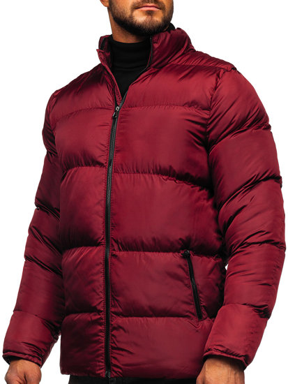 Men's Winter Quilted Jacket Claret Bolf 0025