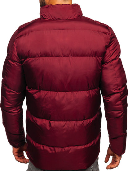 Men's Winter Quilted Jacket Claret Bolf 0025