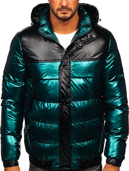 Men's Winter Quilted Jacket Green Bolf 2146