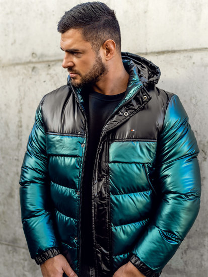 Men's Winter Quilted Jacket Green Bolf 2146