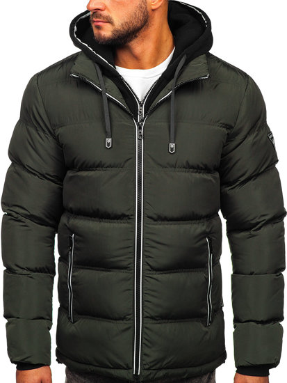 Men's Winter Quilted Jacket Green Bolf 6881