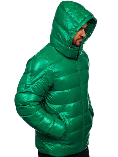 Men's Winter Quilted Jacket Green Bolf 9981