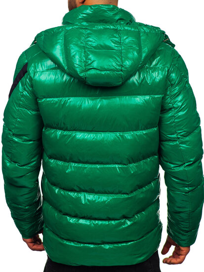 Men's Winter Quilted Jacket Green Bolf 9981