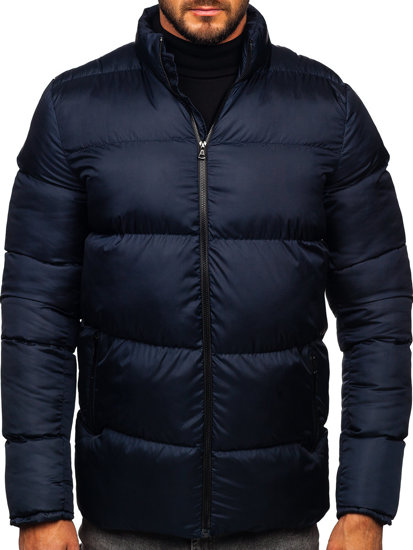 Men's Winter Quilted Jacket Navy Blue Bolf 0025