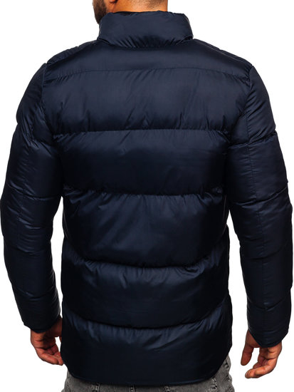 Men's Winter Quilted Jacket Navy Blue Bolf 0025