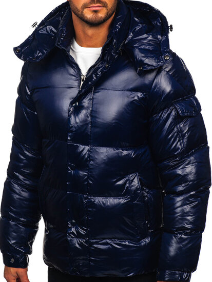 Men's Winter Quilted Jacket Navy Blue Bolf 9970