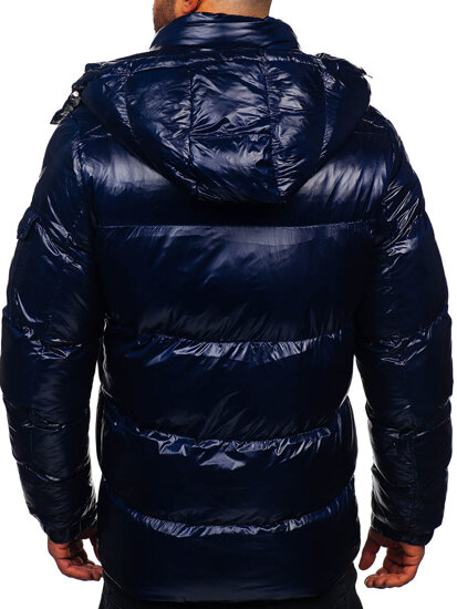 Men's Winter Quilted Jacket Navy Blue Bolf 9970