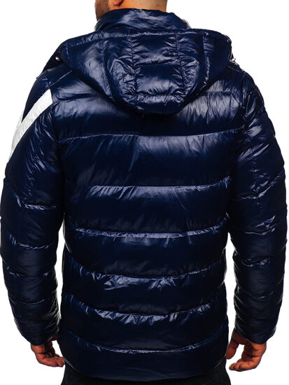 Men's Winter Quilted Jacket Navy Blue Bolf 9981